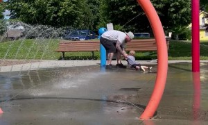 Last Second Save at the Splash Pad
