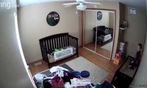 Mom's First Time Using Voice Through Camera Scares Kid
