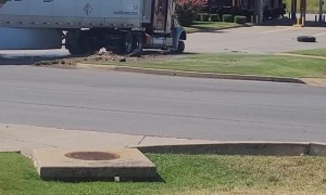 Truck Driver Loses Tire and Takes Out a Hydrant