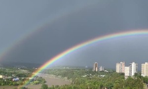 Mesmerizing rainbow caught on camera in Edmonton, Canada  
