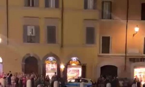 Swimming in the Trevi Fountain in Rome