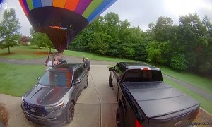 Hot Air Balloon Unexpectedly Lands at House