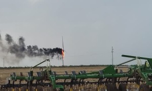 Lightning Strikes Wind Turbine