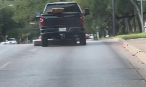 Pickup Drags Around Mattress for Miles