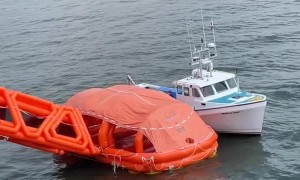 Ferry Boat Catches on Fire