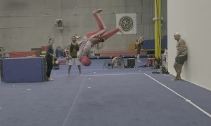 Skilled Martial Arts Tricker Demonstrates Masterful Flips