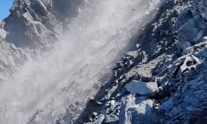 Rocks Fall in the Gouter Corridor