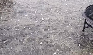 Huge Hail Lands in Alberta