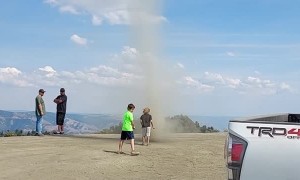 Kids Investigate Small Dust Devil on Inspiration Point