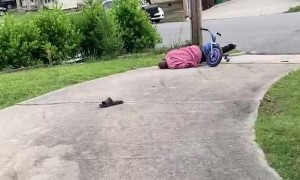 Dad's Big Wheel Fail