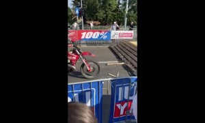 Biker Goes Down at Red Bull Romaniacs