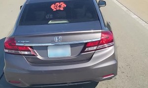 Road Raging Driver Loses Bumper