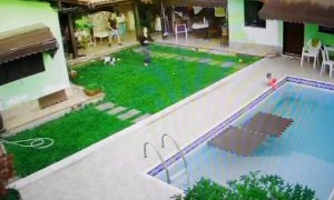 Whole Family Rushes In to Save Toddler From Pool