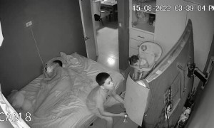 Brother Stops Gaming to Put Baby Sibling into Bed