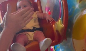 Baby Girl Giggles and Laughs on First Ride Experience