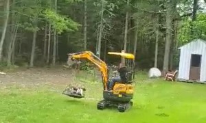 Heavy Equipment Makes Homemade Swing