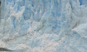 Ice Chunk Falls from Glacier