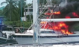 Florida Deputies Pull Man From Burning Boat