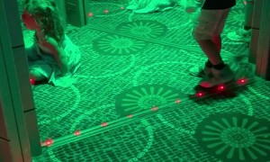 Mirror Maze Takes Out Little Tyke