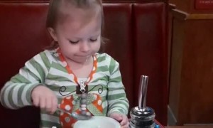 Daddy Steals Her Birthday Ice Cream