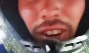 Biker Shows Aftermath of Driving Through Swarm of Bugs