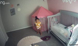 Mom Spooks Daughter with Intercom