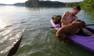 Poor Pupper's First Time on a Kayak
