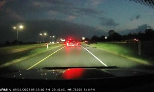 Nearly Hitting a Man After an Initial Accident on an Exit Ramp