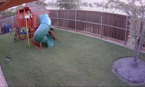 Close Call Crash Into Yard