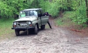 Friendly Squirrel Follows Soldiers