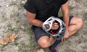 Biker Takes a Hard Spill