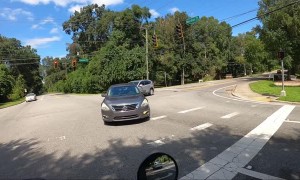 Motorcyclist is Invisible to Cars Turning