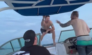 Backflip off Boat Goes Poorly on Guys Weekend
