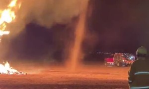 Right Temperatures for Dust Devils to Form From Fire