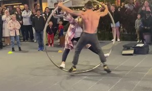 Birthday Stunt with Street Performer