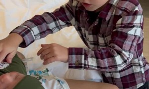 Big Brother Meeting Little Brother For the First Time