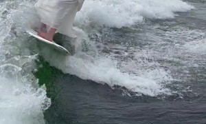Surfing in a Wedding Dress