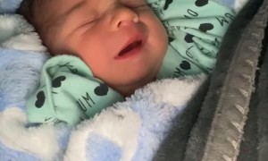 Newborn Baby Talking in His Sleep