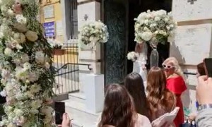 Bride Gets Face Full of Rice From Rowdy Guest