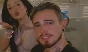 Well Dressed Woman Falls in Heels Walking