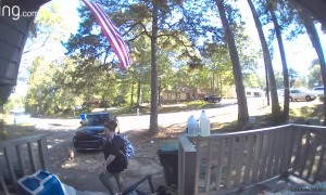 Porch Railing Gives Out Sending Mom to the Ground