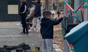 Kid Licks the Playground Equipment
