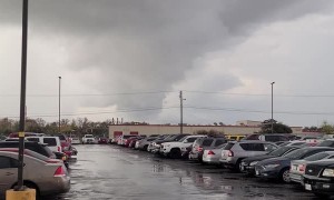 Large Tornado Storms Through Denison, Texas