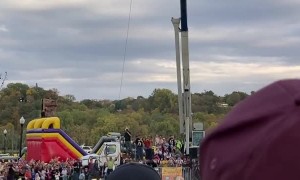 Pumpkin Dropped From a High Height