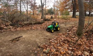 Kid Crashes His Toy Tractor