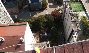 Painting High Above the City