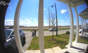 Big Gust of Wind Blows Away Stroller