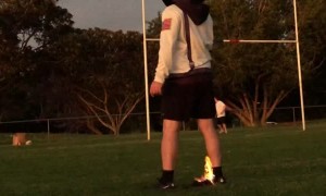 Kicking a Ball That's on Fire