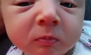 Baby Gives Mom the Finger as She Poops