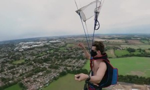Parachuter Practices Pullups Before Promptly Plummeting